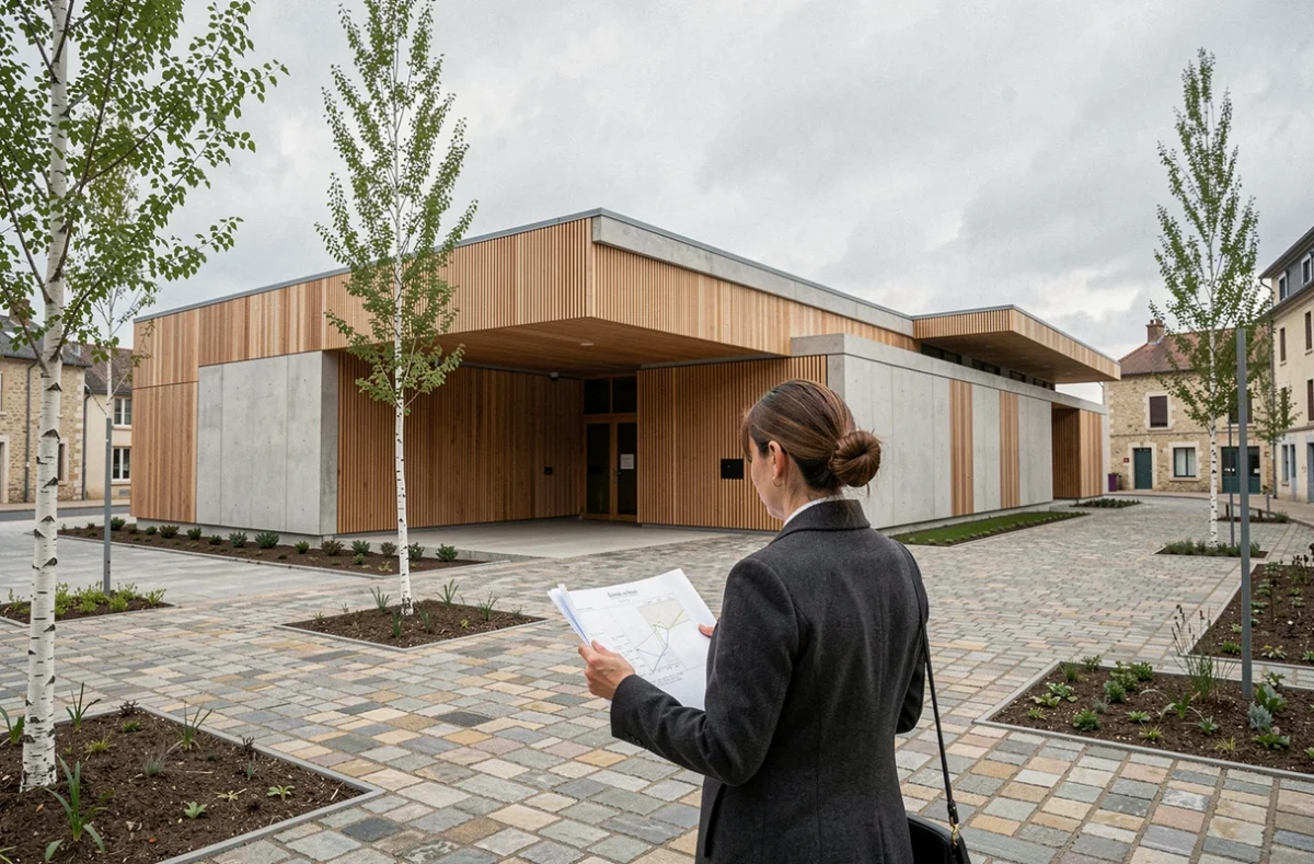 Bâtiment contemporain réalisé par le Bureau d'Architecture et d'Urbanisme en Aquitaine